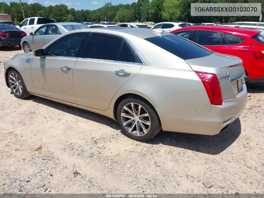 2016 Cadillac Cts Luxury Collection VIN: 1G6AR5SXXG0103070 Lot: 42365707