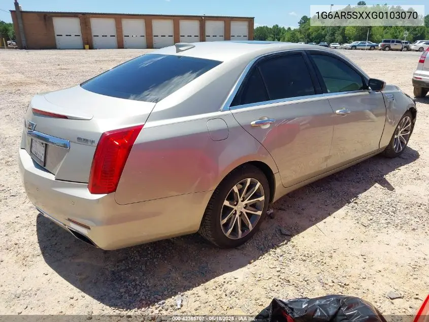 2016 Cadillac Cts Luxury Collection VIN: 1G6AR5SXXG0103070 Lot: 42365707