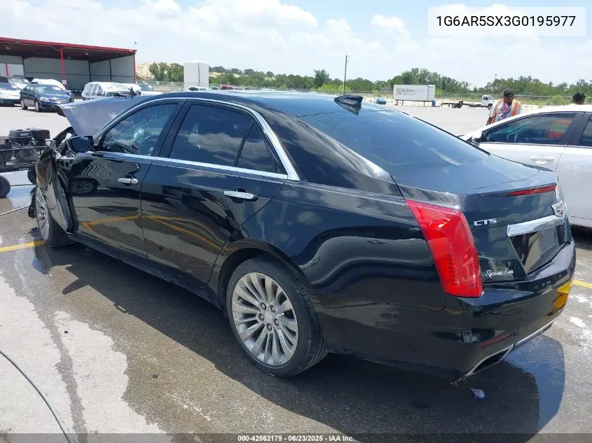 2016 Cadillac Cts Luxury Collection VIN: 1G6AR5SX3G0195977 Lot: 42562179