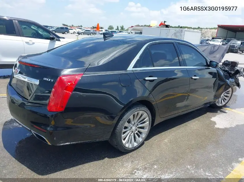 2016 Cadillac Cts Luxury Collection VIN: 1G6AR5SX3G0195977 Lot: 42562179