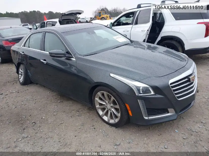 2018 Cadillac Cts Luxury VIN: 1G6AX5SS6J0111510 Lot: 41501384