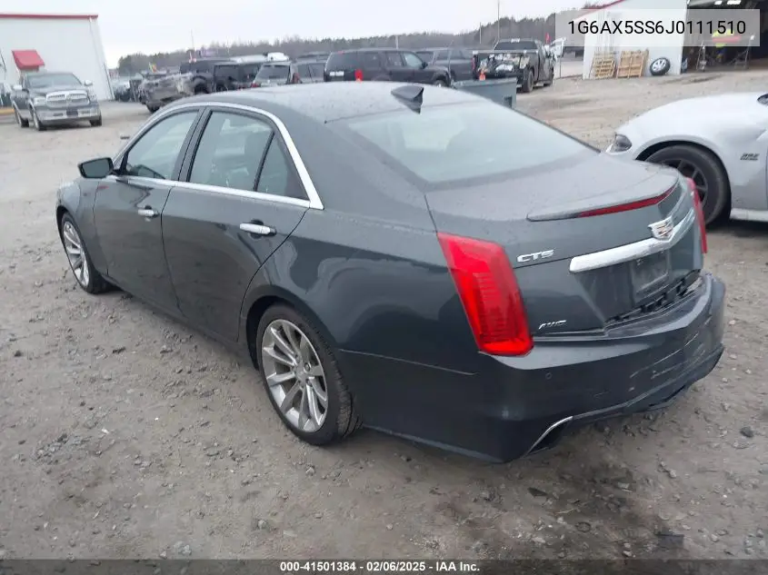 2018 Cadillac Cts Luxury VIN: 1G6AX5SS6J0111510 Lot: 41501384