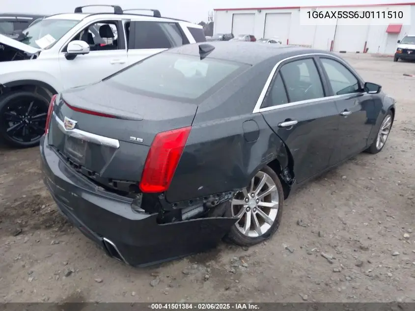 2018 Cadillac Cts Luxury VIN: 1G6AX5SS6J0111510 Lot: 41501384