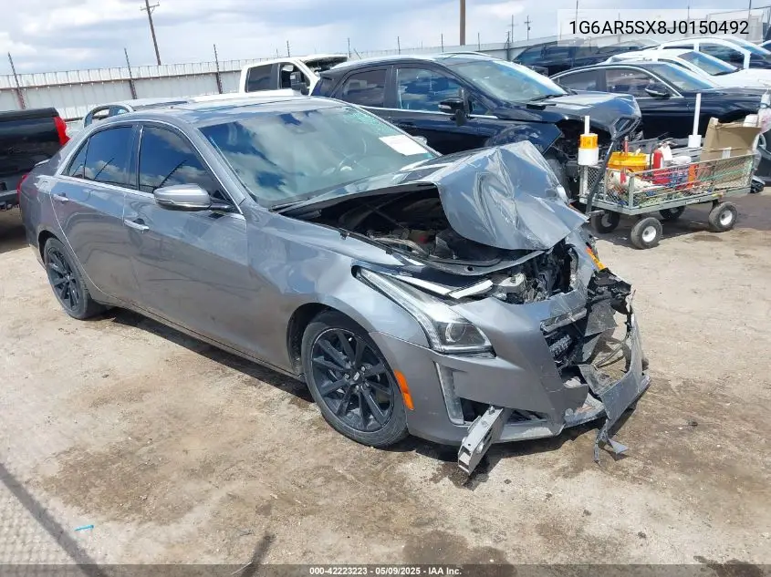 2018 Cadillac Cts Luxury VIN: 1G6AR5SX8J0150492 Lot: 42223223