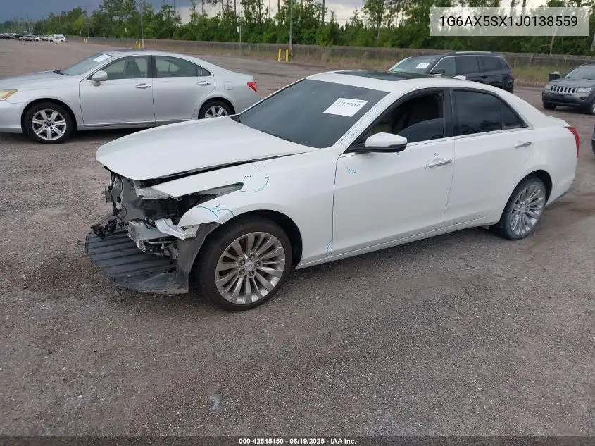 2018 Cadillac Cts Luxury VIN: 1G6AX5SX1J0138559 Lot: 42545450