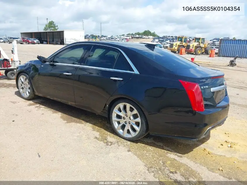 2019 Cadillac Cts Premium Luxury VIN: 1G6AS5SS5K0104354 Lot: 42515991
