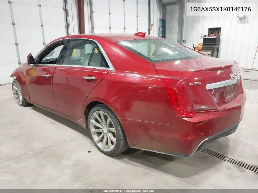 2019 Cadillac Cts Luxury VIN: 1G6AX5SX1K0146176 Lot: 42550947