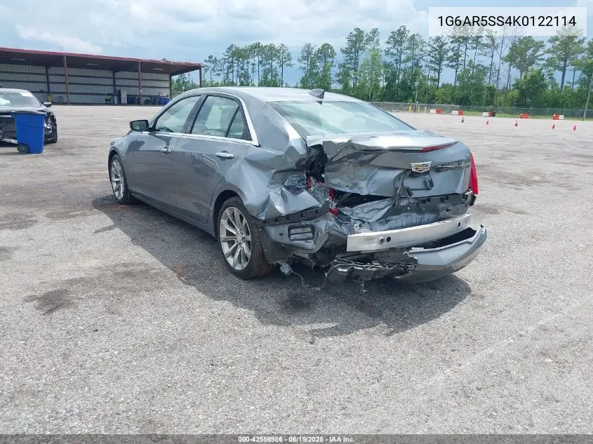 2019 Cadillac Cts Luxury VIN: 1G6AR5SS4K0122114 Lot: 42556986