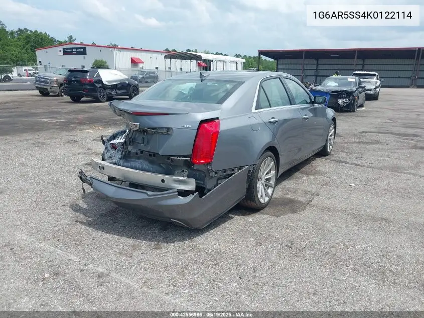 2019 Cadillac Cts Luxury VIN: 1G6AR5SS4K0122114 Lot: 42556986