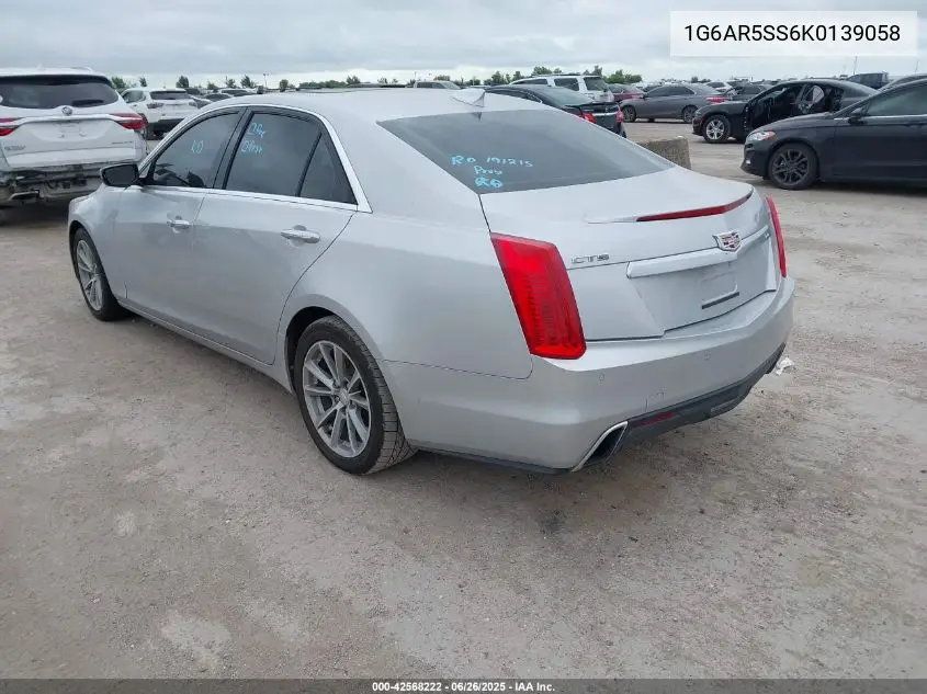 2019 Cadillac Cts Luxury VIN: 1G6AR5SS6K0139058 Lot: 42568222