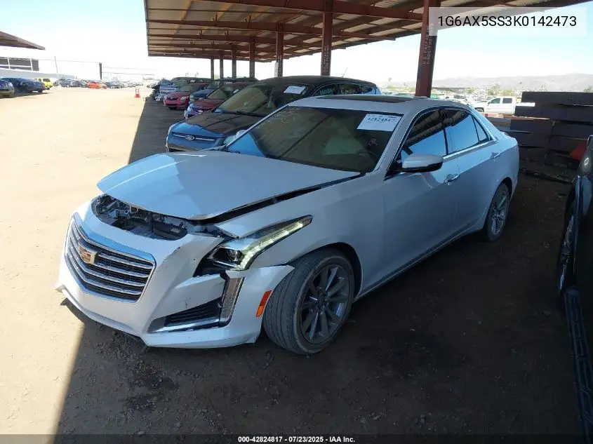 2019 Cadillac Cts Luxury VIN: 1G6AX5SS3K0142473 Lot: 42824817