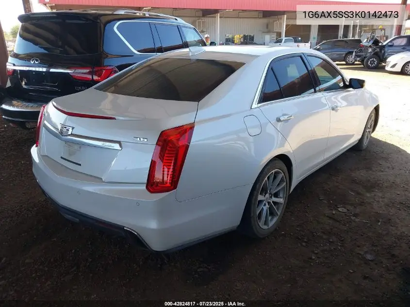 2019 Cadillac Cts Luxury VIN: 1G6AX5SS3K0142473 Lot: 42824817