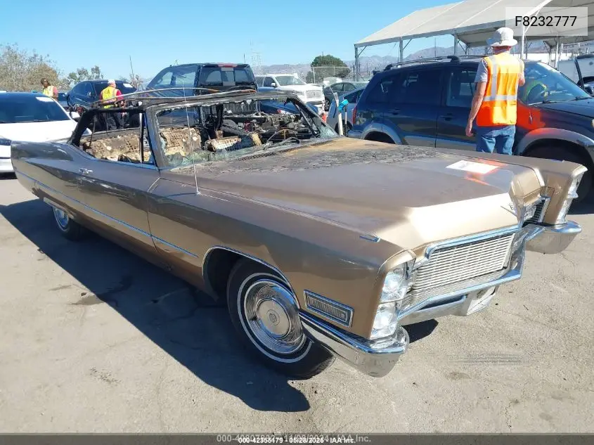 1968 Cadillac Deville VIN: F8232777 Lot: 42355179