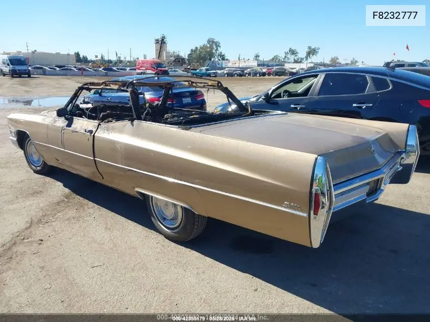 1968 Cadillac Deville VIN: F8232777 Lot: 42355179