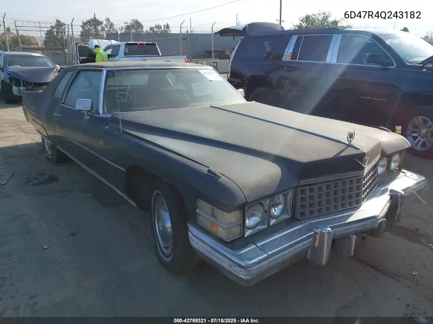 1974 Cadillac Deville VIN: 6D47R4Q243182 Lot: 42769321