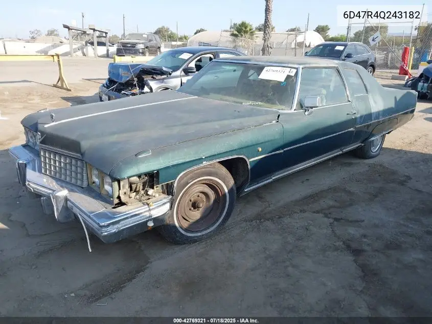 1974 Cadillac Deville VIN: 6D47R4Q243182 Lot: 42769321