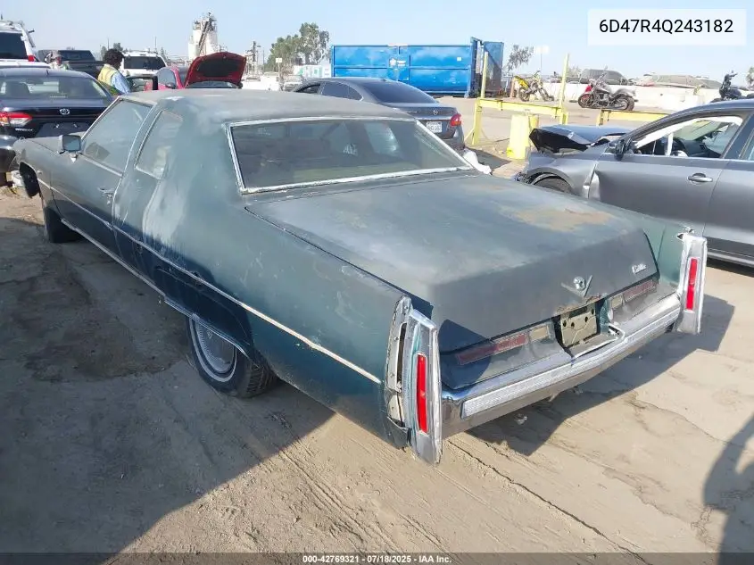 1974 Cadillac Deville VIN: 6D47R4Q243182 Lot: 42769321