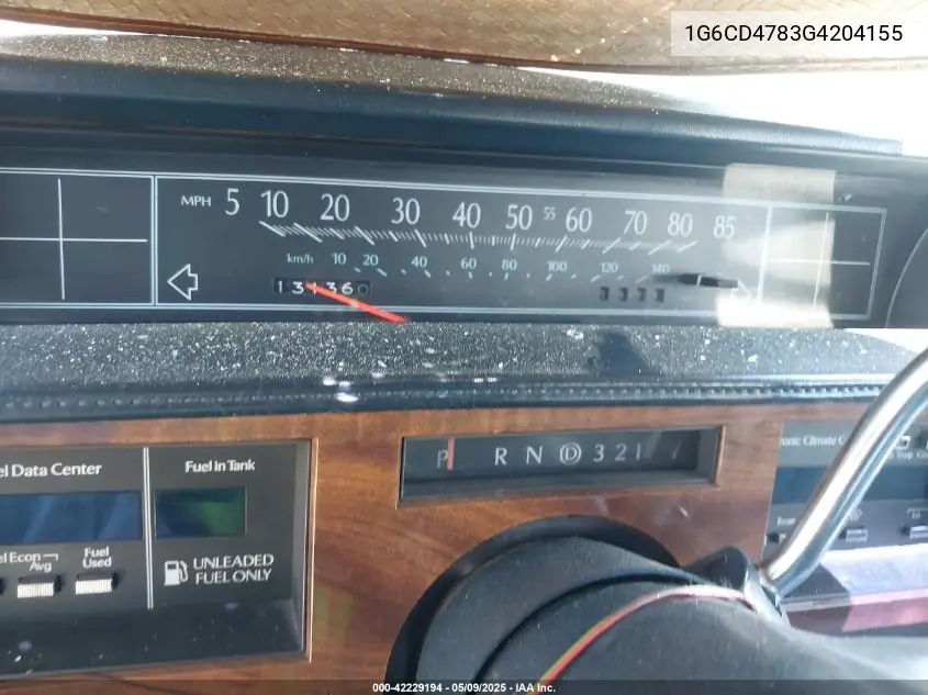 1986 Cadillac Deville Fleetwood VIN: 1G6CD4783G4204155 Lot: 42229194