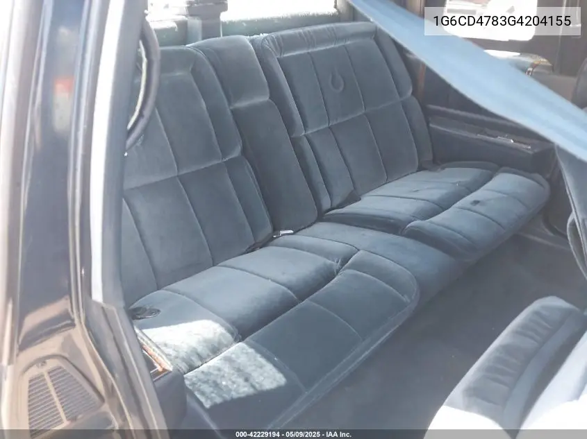 1986 Cadillac Deville Fleetwood VIN: 1G6CD4783G4204155 Lot: 42229194