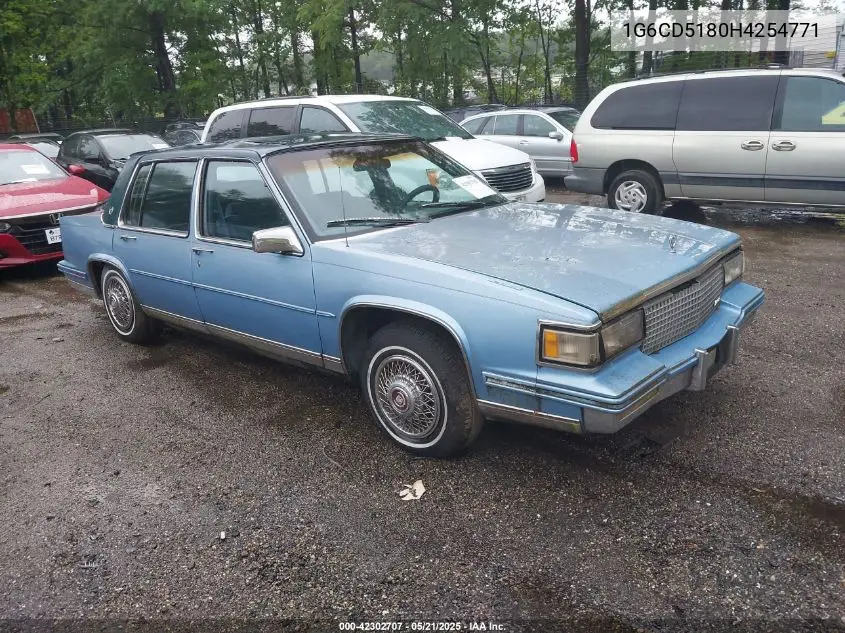 1987 Cadillac Deville VIN: 1G6CD5180H4254771 Lot: 42302707