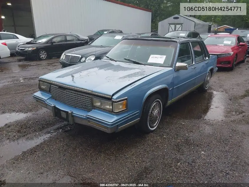1987 Cadillac Deville VIN: 1G6CD5180H4254771 Lot: 42302707