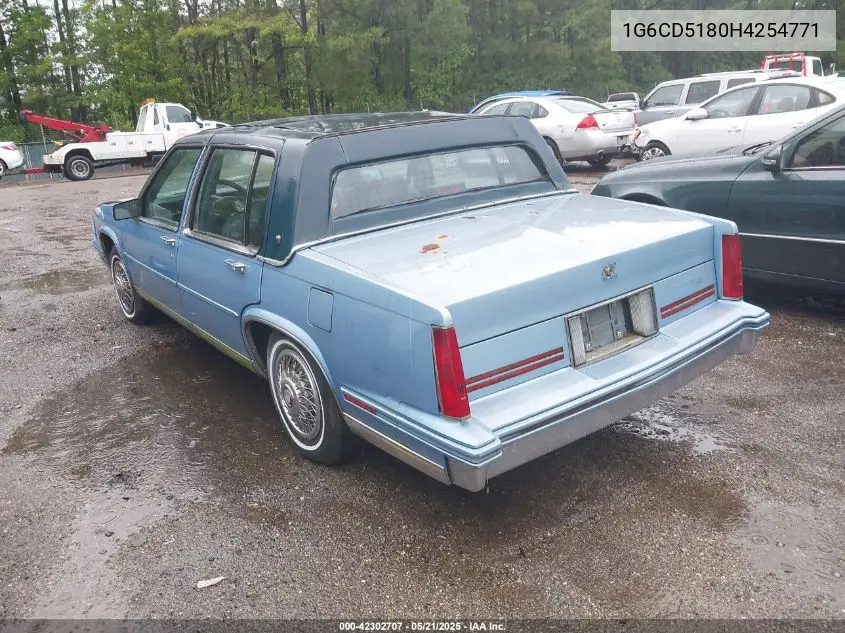 1987 Cadillac Deville VIN: 1G6CD5180H4254771 Lot: 42302707