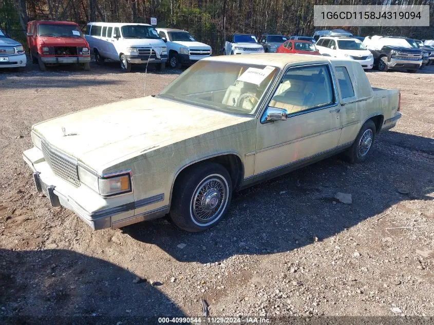 1988 Cadillac Deville VIN: 1G6CD1158J4319094 Lot: 40990544
