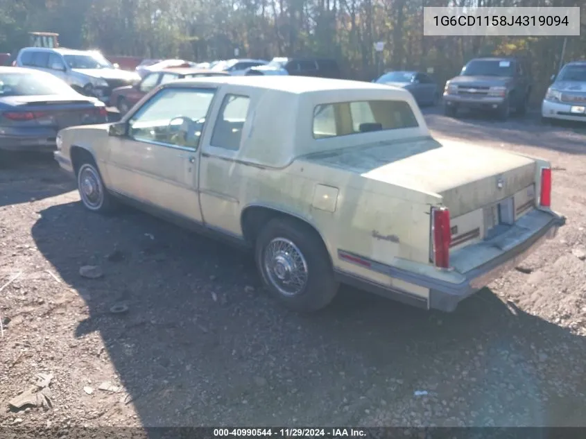 1988 Cadillac Deville VIN: 1G6CD1158J4319094 Lot: 40990544