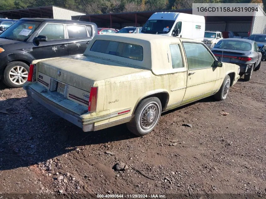 1988 Cadillac Deville VIN: 1G6CD1158J4319094 Lot: 40990544
