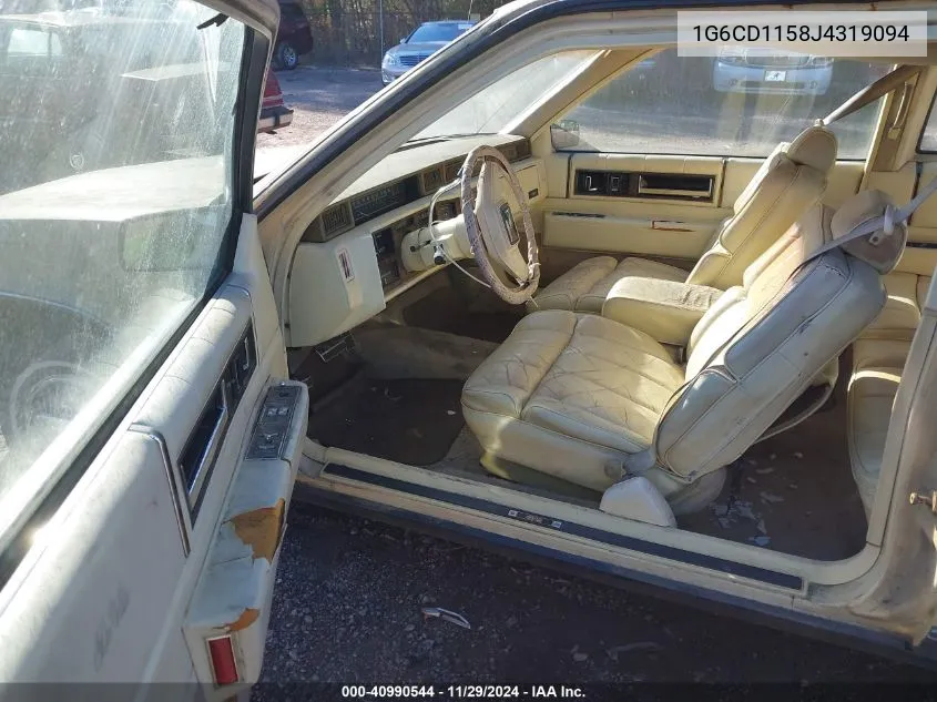 1988 Cadillac Deville VIN: 1G6CD1158J4319094 Lot: 40990544
