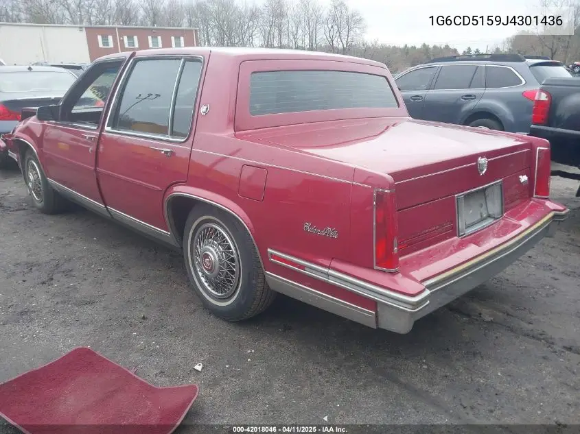 1988 Cadillac Deville VIN: 1G6CD5159J4301436 Lot: 42018046