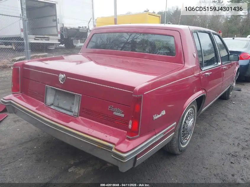 1988 Cadillac Deville VIN: 1G6CD5159J4301436 Lot: 42018046
