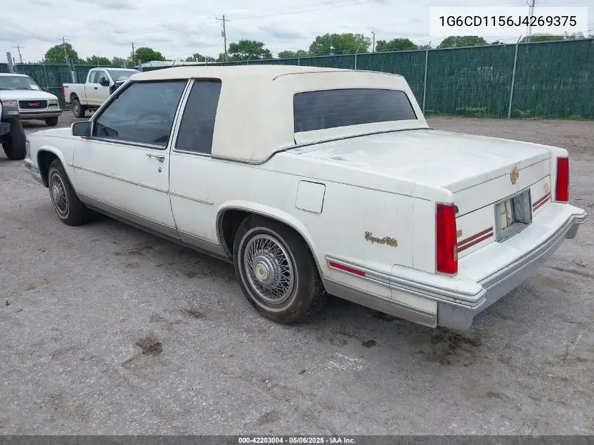 1988 Cadillac Deville VIN: 1G6CD1156J4269375 Lot: 42203004