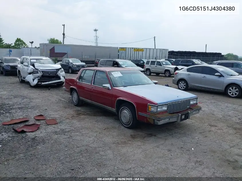 1988 Cadillac Deville VIN: 1G6CD5151J4304380 Lot: 42452512