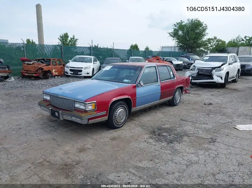 1988 Cadillac Deville VIN: 1G6CD5151J4304380 Lot: 42452512