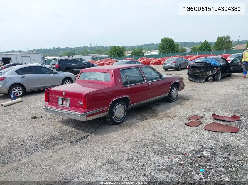 1988 Cadillac Deville VIN: 1G6CD5151J4304380 Lot: 42452512