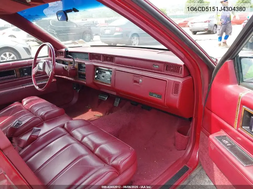 1988 Cadillac Deville VIN: 1G6CD5151J4304380 Lot: 42452512
