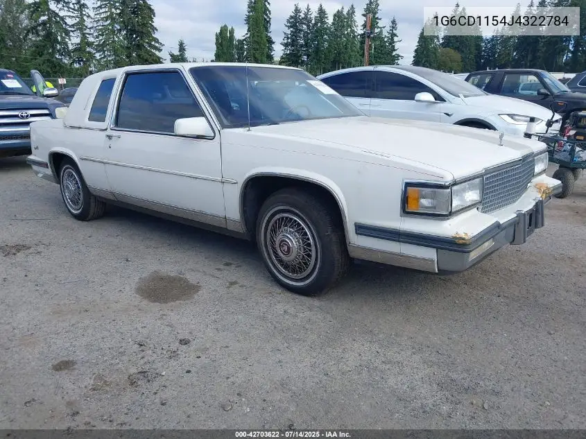 1988 Cadillac Deville VIN: 1G6CD1154J4322784 Lot: 42703622