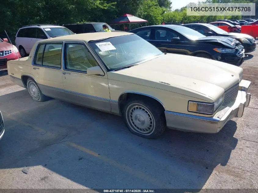 1989 Cadillac Deville VIN: 1G6CD515XK4375708 Lot: 42718740