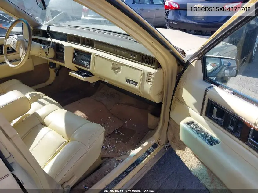 1989 Cadillac Deville VIN: 1G6CD515XK4375708 Lot: 42718740
