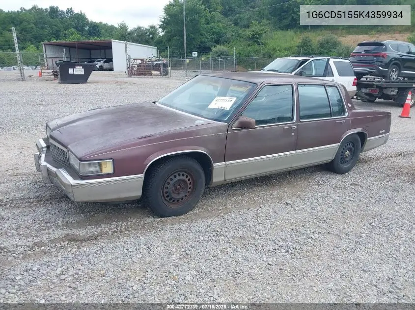 1989 Cadillac Deville VIN: 1G6CD5155K4359934 Lot: 42772139