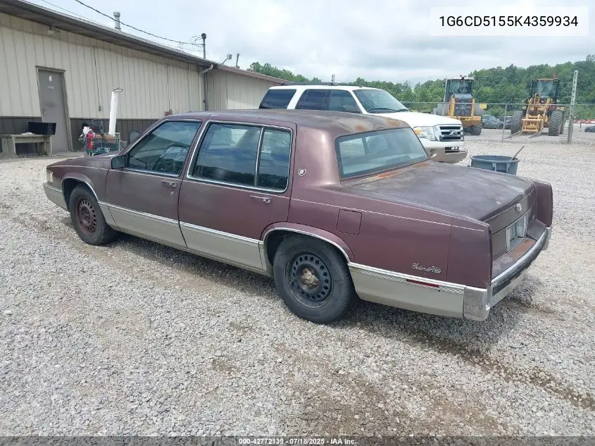 1989 Cadillac Deville VIN: 1G6CD5155K4359934 Lot: 42772139