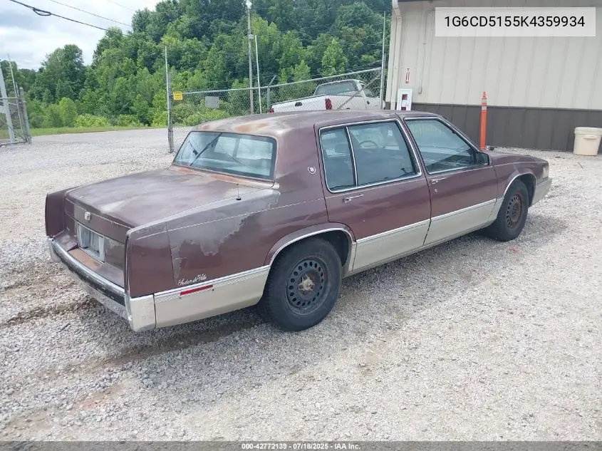 1989 Cadillac Deville VIN: 1G6CD5155K4359934 Lot: 42772139