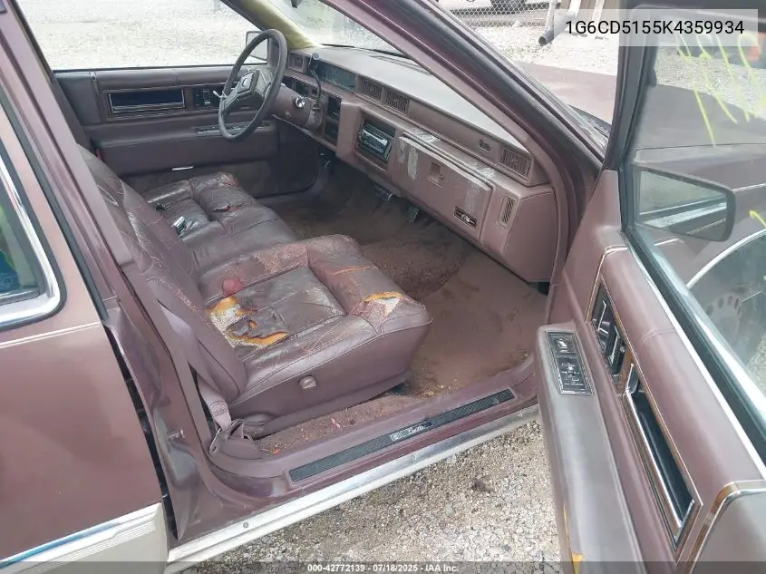 1989 Cadillac Deville VIN: 1G6CD5155K4359934 Lot: 42772139