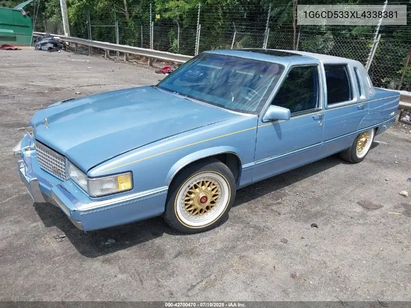 1990 Cadillac Deville VIN: 1G6CD533XL4338381 Lot: 42700470