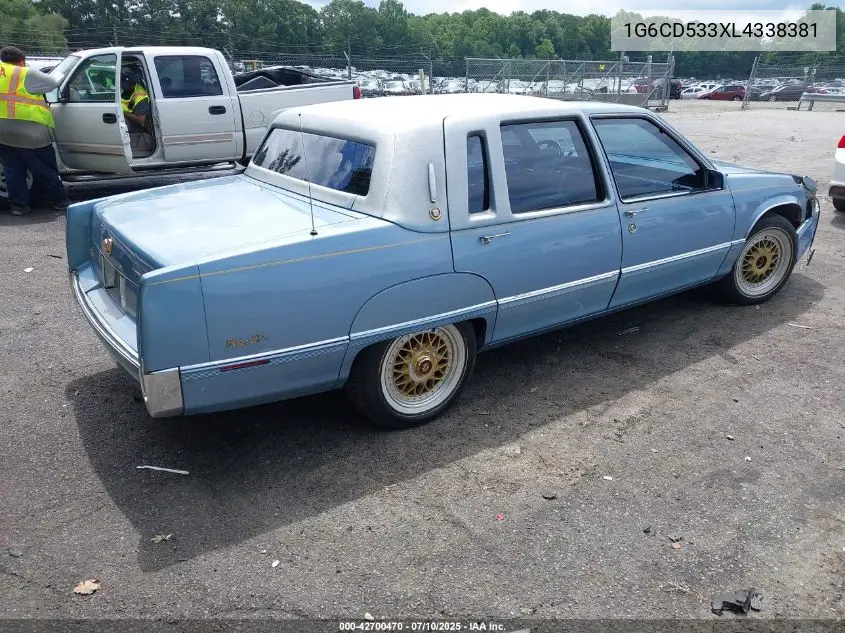 1990 Cadillac Deville VIN: 1G6CD533XL4338381 Lot: 42700470