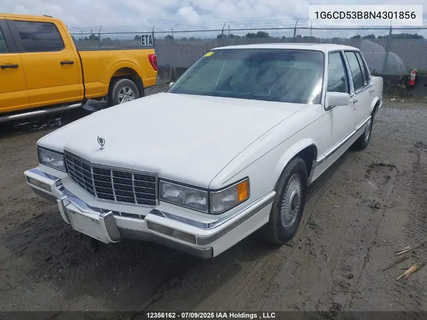 1992 Cadillac Deville VIN: 1G6CD53B8N4301856 Lot: 12356162