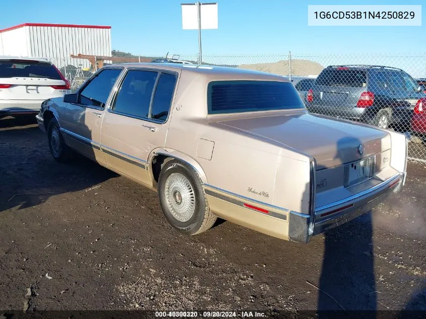 1992 Cadillac Deville VIN: 1G6CD53B1N4250829 Lot: 40300320
