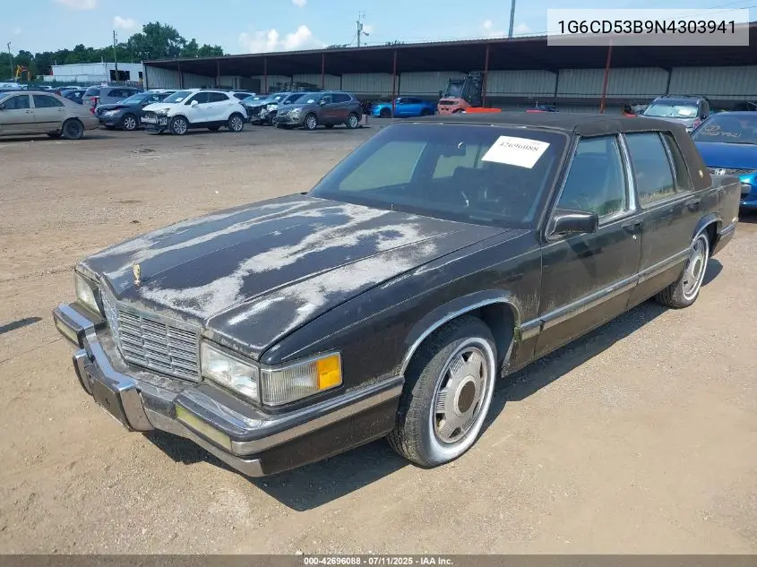 1992 Cadillac Deville VIN: 1G6CD53B9N4303941 Lot: 42696088