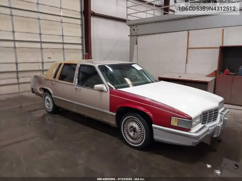 1992 Cadillac Deville VIN: 1G6CD53B9N4312512 Lot: 42803863